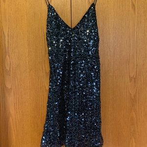 Black Lulus sequence homecoming/party dress